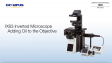 Microscópio invertido IX83:Adicionando óleo à objetiva