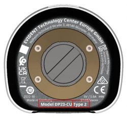 The camera’s model designation and type information is given on its type-plate Other than t OLYMPUS DP23 (DP23-CU Type 2) are not supported by this version of the software.